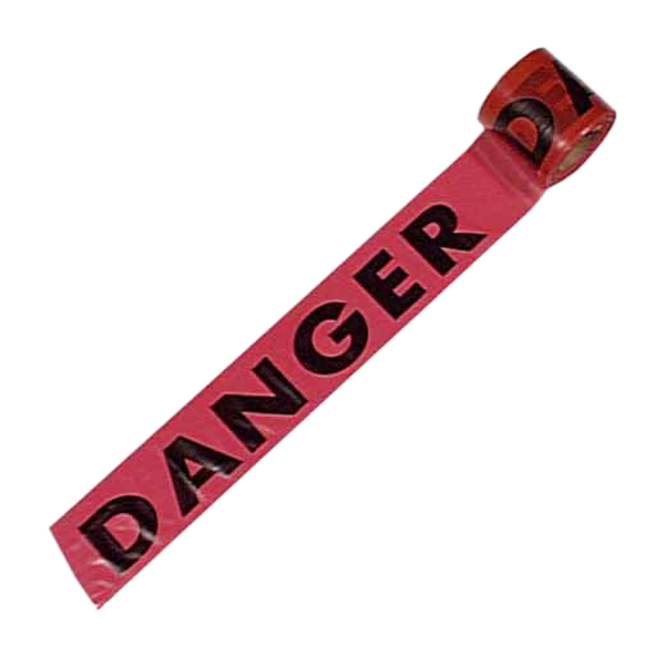 JOHNSON DANGER TAPE POLYETHYLENE RED 300'X3"
