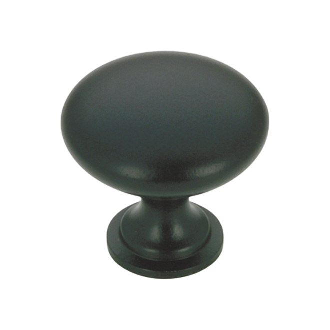 RICHELIEU COPPERFIELD CABINET KNOB METAL BLACK MATTE 30MMx1PK