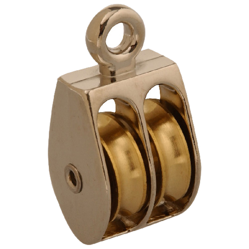 BEN-MOR RIGID EYE DOUBLE PULLEY STEEL NICKEL 1 1/2"