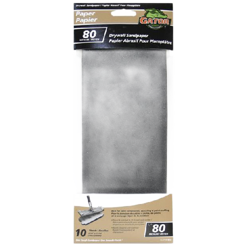 GATOR FOR DRYWALL SANDPAPER SILICON CARB BLACK 4.25x11.25"xGT80