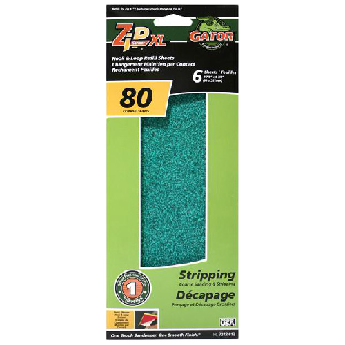 HOOK&LOOP SANDING PAPER ALUM.OXIDE GREEN 3 7/8x9 7/8"xGT80