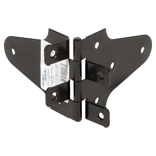 ONWARD STRAP/STRAP PERMALIGN HINGE STEEL BLACK 4x4x3"