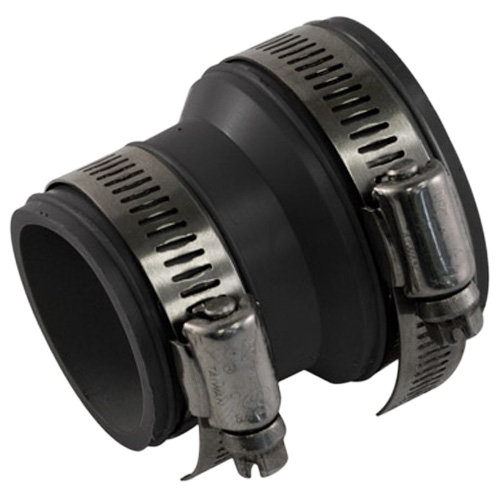 AQUA-DYNAMIC DRAIN COUPLING FLEXIBLE PVC BLACK 1 1/4"-1 1/2"