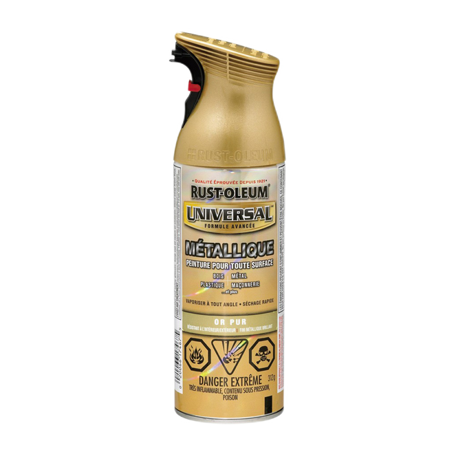 RUST-OLEUM ALL-SURFACE UNIV.METALL.PAINT AEROSOL PURE GOLD 340GR