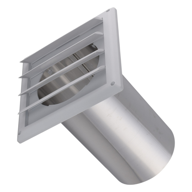 IMPERIAL LOUVERED VENT HOOD PLASTIC WHITE 5"