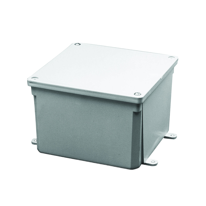 CARLON W/COVER JUNCTION BOX PVC 4x4x2"