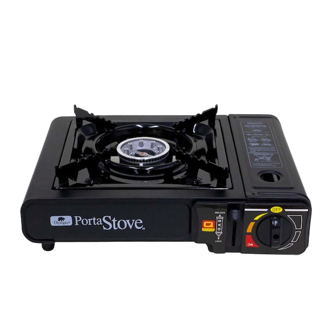 OLYMPIA PORTABLE STOVE GAS BUTANE BLACK 13.78"x12.2"
