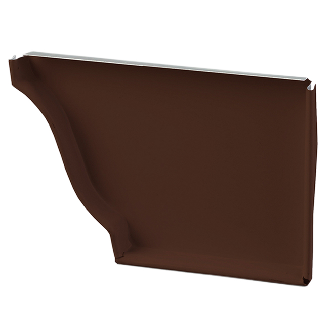 KAYCAN RIGHT GUTTER END CAP ALUMINUM CHOCOLAT BN 4"