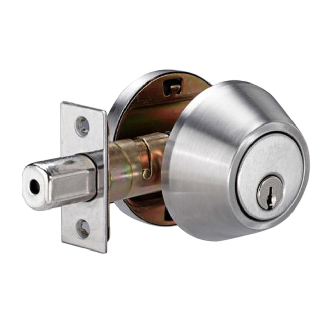 RELIABILT NADIR DEADBOLT ZINC SAT.NICKEL