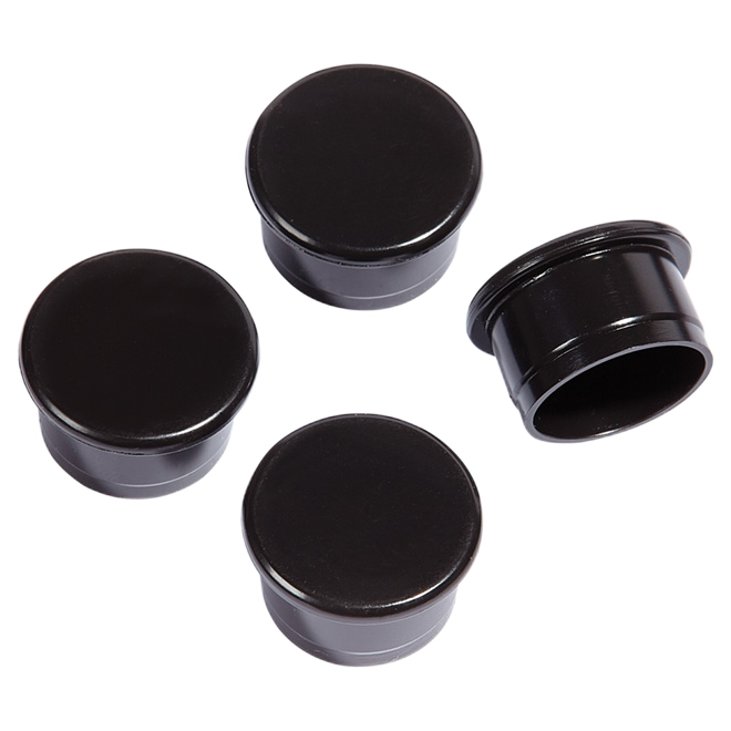 MADICO ROUND/STR. INSERT GLIDE POLYPROPYLEN BLACK 15/16IDx1 1/16x4PK