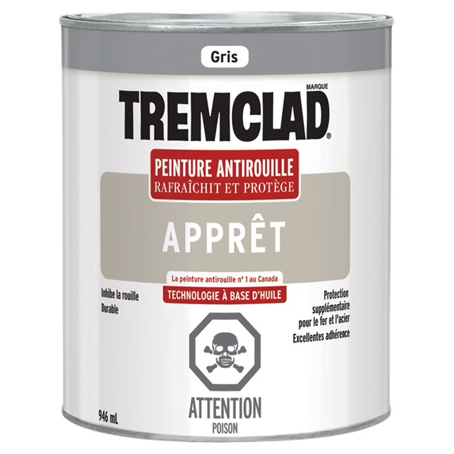 TREMCLAD FOR METAL OXIDE PRIMER GREY 946ML