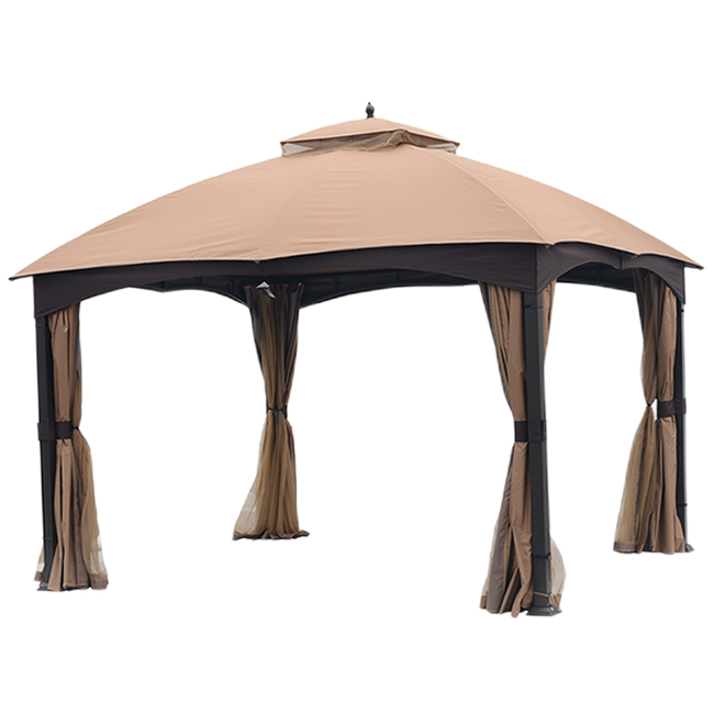 ALLEN + ROTH 510327 GAZEBO STEEL BROWN 10'x12'