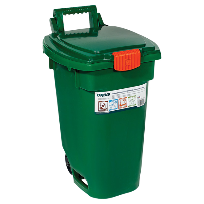 WHEELED BIN PLASTIC GREEN 12GA