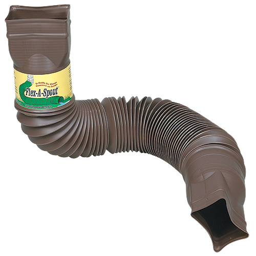 AMERIMAX FLEXIBLE DOWN SPOUT EXTEN. PLASTIC BROWN 2x3-3x4"