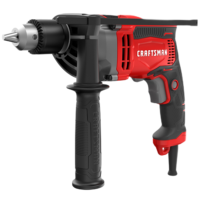 CRAFTSMAN 1-SPEED HAMMER DRILL METAL/PLAST RED/BLACK 1/2"x7AM