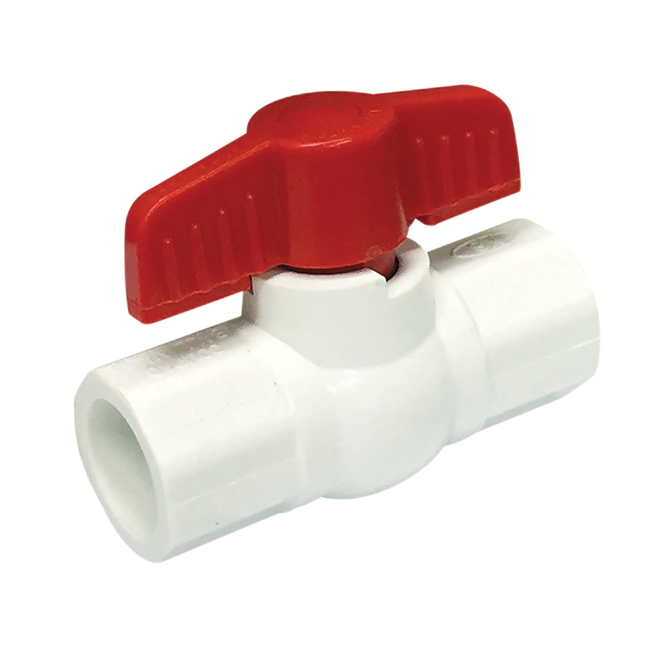 AQUA-DYNAMIC STR/SOLVENT VALVE BALL PVC WHITE 1"