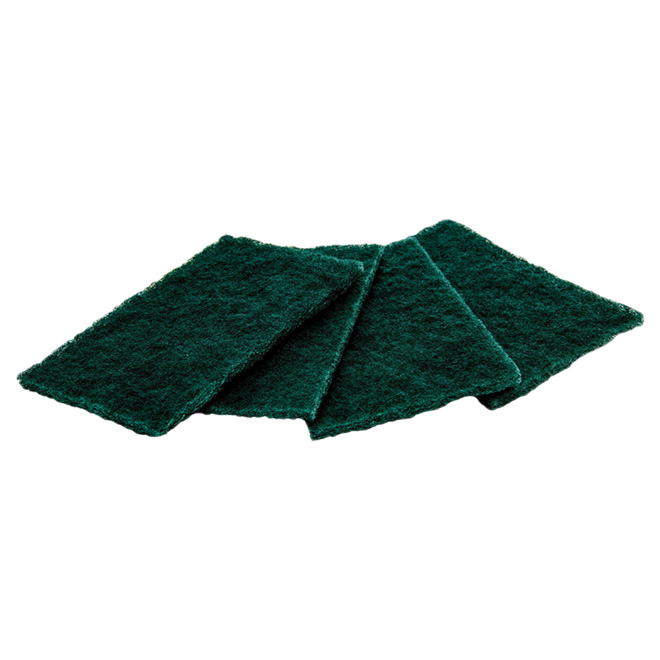 3M HEAVY DUTY SCOUR PADS GREEN 6x3.8"-4/PK