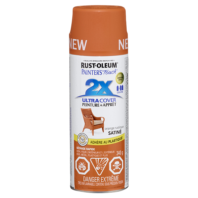 PAINTER'S TOUCH ULT.COVER 2X INT/EXT PAINT AEROSOL RUST.ORANGE 340GR