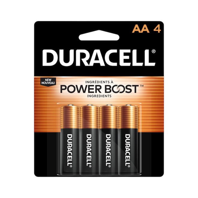 DURACELL AA ALKALINE BATTERIES ALKALINE COPPER 1.5V 4/PK