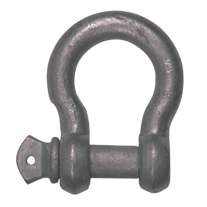 BEN-MOR SCREW PIN ANCHOR SHACKLE GALV. STEEL 1/4"