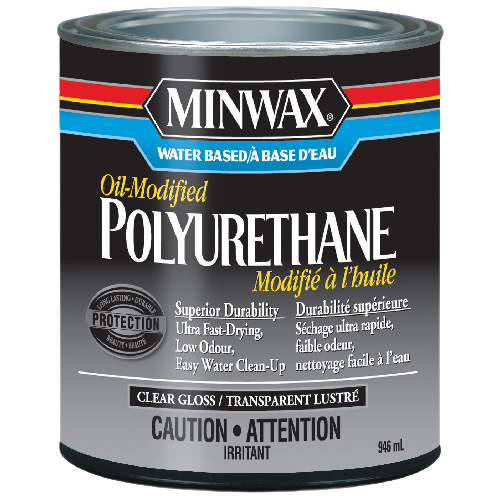 MINWAX LOW COV POLYURETHANE WATERBASED SATIN 946ML