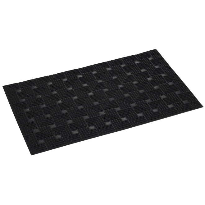 WASH & DRY CODNOR UTILITY MAT POLY/RUBBER BLACK 18"x30"