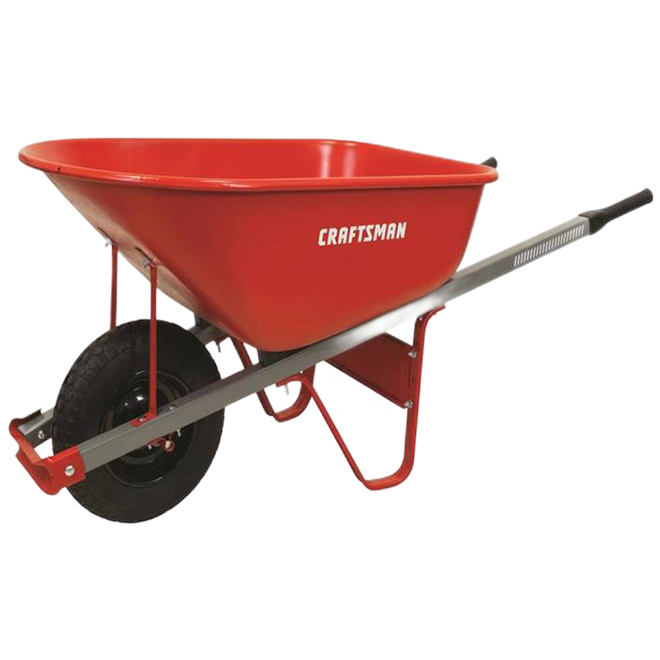 CRAFTSMAN WHEELBARROW STEEL RED 6P3