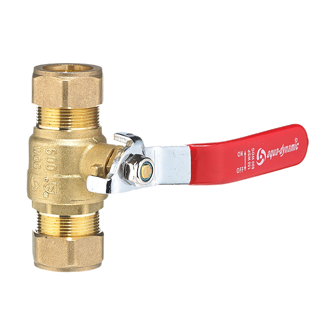 AQUA-DYNAMIC NO LEAD BALL VALVE COMP. BRASS 3/4" COMP