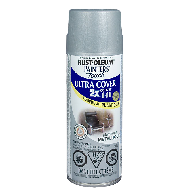 PAINTER'S TOUCH ULT.COVER 2X INT/EXT PAINT AEROSOL METAL.ALUM. 340GR
