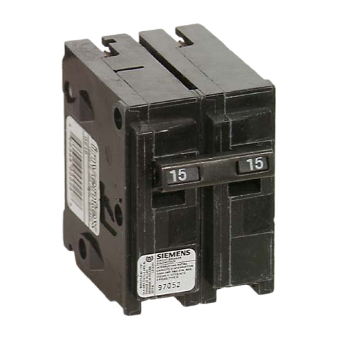 SIEMENS 10 KA BREAKER BLACK 15A-120/240V
