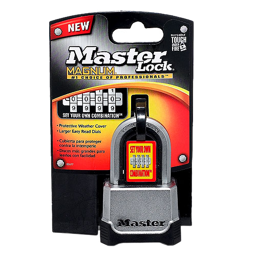 MASTER LOCK COMBINATION PADLOCK STEEL GREY 2"