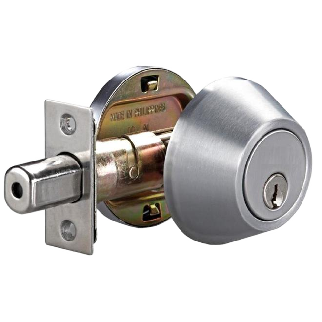 RELIABILT NADIR DEADBOLT ZINC SAT.CHROME