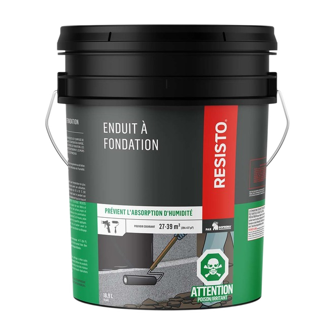 RESISTO RS325-189 FOUNDATION COATING NON-FIBRE BLACK 18.9LT