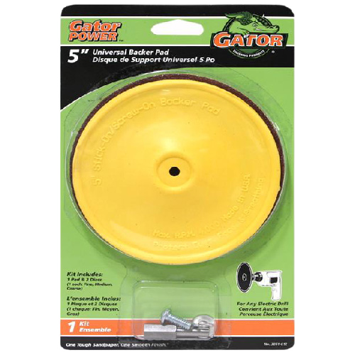 RUST-OLEUM UNIVERSAL BACKER PAD PLASTIC YELLOW 5"