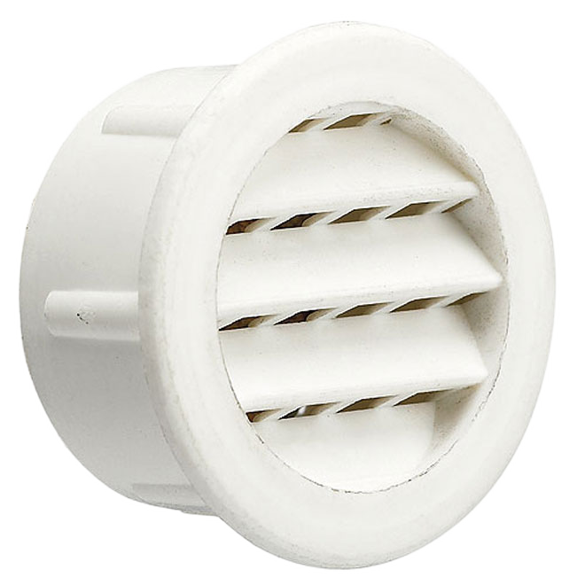 DURAFLO ROUND MINI VENT PLASTIC WHITE 1"