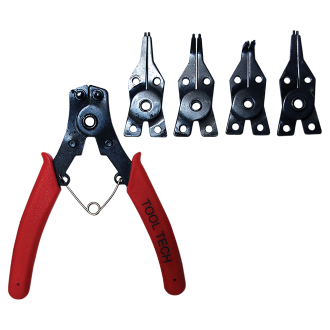 TOOLTECH SNAP RING PLIERS METAL BLACK/RED