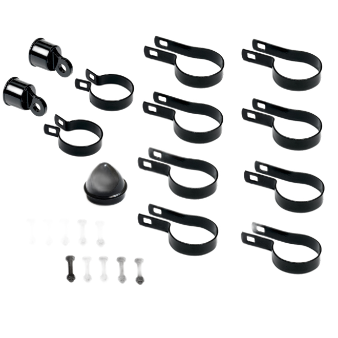 MASTER HALCO CORNER POST HARDWARE KIT STEEL BLACK 1 7/8"x7PC