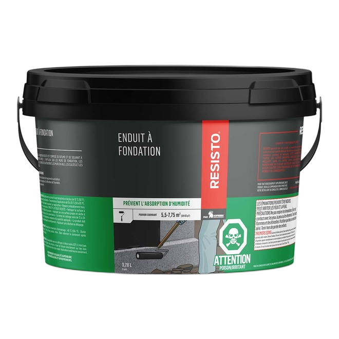 RESISTO RS325-378 FOUNDATION COATING ASPH./FIBRE BLACK 3.78LT