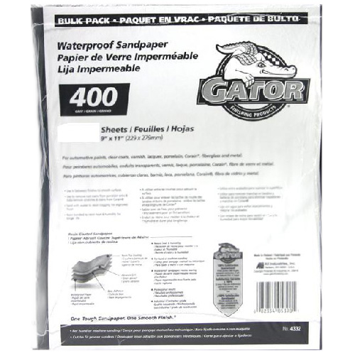 GATOR BULK SANDPAPER WATERPROOF BLACK 9x11"xGT400x120