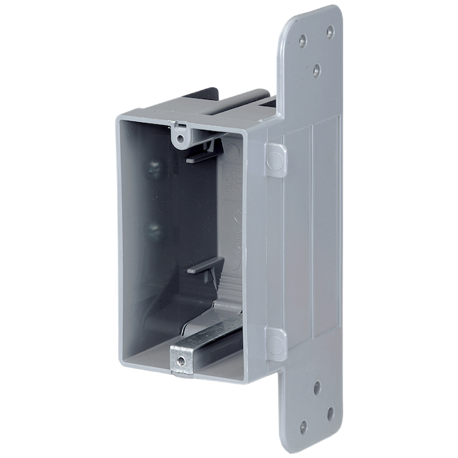 IBERVILLE 1GANG NUTEK SWITCH BOX PLASTIC GREY 33/4x21/4x23/4"