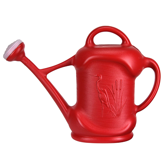 WATERING CAN PLASTIC RED 11.3L
