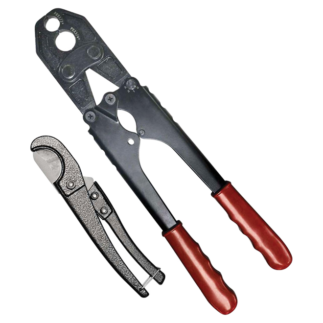 DEPENDABLE TOOLS COMBO/PEX CRIMP TOOL/CUTTER METAL/STEEL BLACK