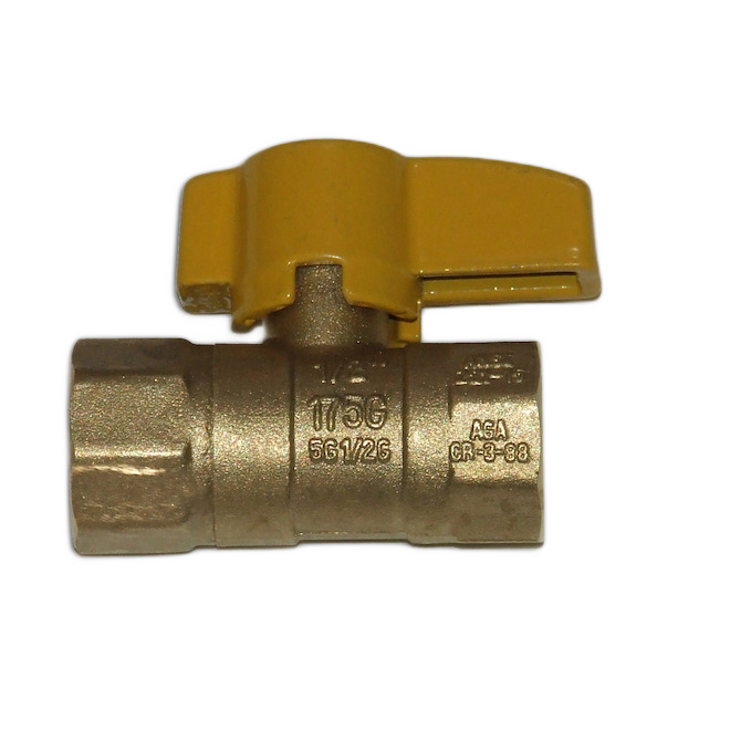 WATERLINE FOR GAS BALL VALVE METAL BRASS 1/2" 600PSI