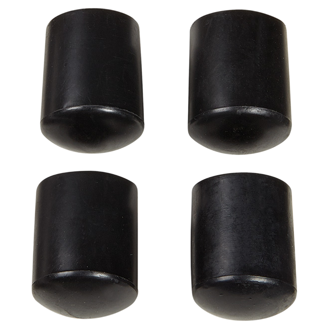 MADICO ROUND LEG TIP VINYL BLACK 7/8"x4PK