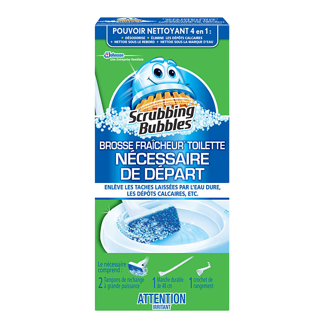 SCRUBBING BUBBLES TOILET FRESH BRUSH STARTER KIT BLUE/WHITE