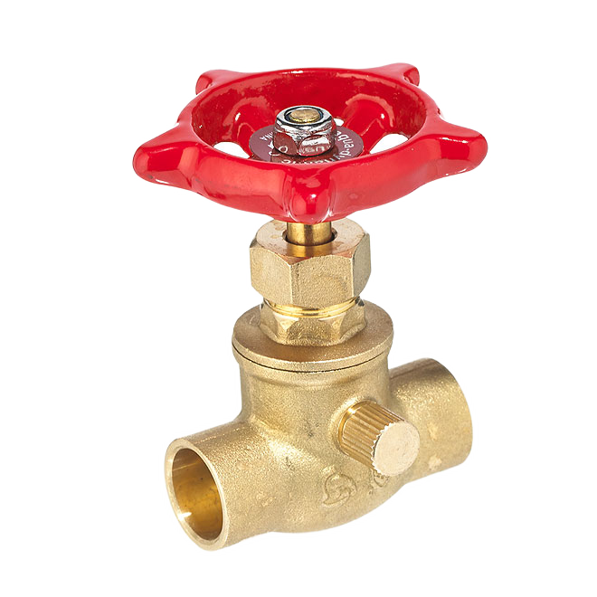 AQUA-DYNAMIC NO LEAD STRGHT STOP VALVE SOLDER BRASS 1/2"