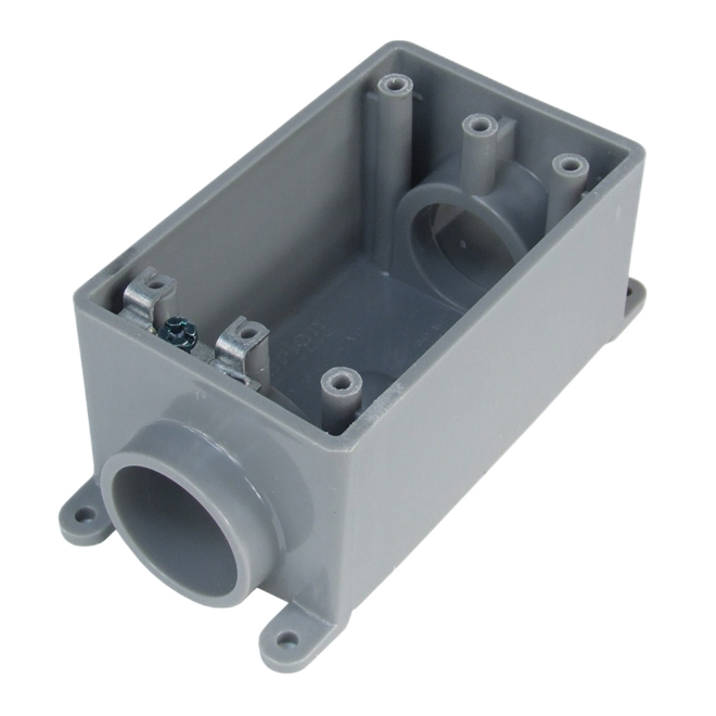 CARLON NON-CONDUCT. SWITCH BOX PVC GREY 3/4"