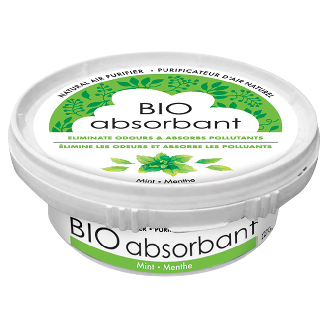 BIO ABSORBANT MINT AIR FRESHENER RESIN WHITE/GREEN 227GR