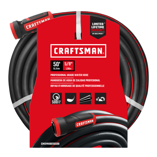 CRAFTSMAN HOSE BLACK/RED 50'x5/8"