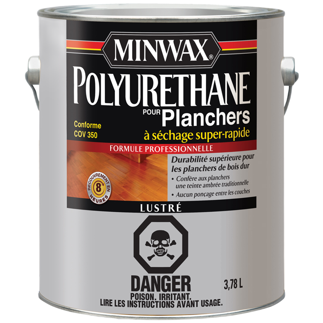 MINWAX LOW COV POLYURETH.FLOOR OIL GLOSSY 3.78L